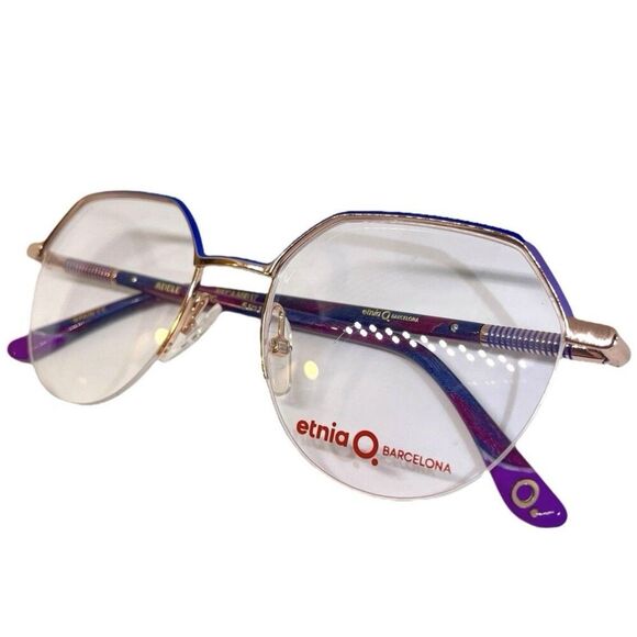 Etnia Barcelona Adele Eyeglasses BLPG 51-19-140 | Blue Pink Gold | Women’s - Picture 5 of 9